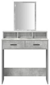 vidaXL Τουαλέτα με Συρτάρια Γκρι Σκυρόδεμα 79x41x140 εκ.