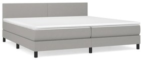 ΚΡΕΒΑΤΙ BOXSPRING ΜΕ ΣΤΡΩΜΑ ΑΝΟΙΧΤΟ ΓΚΡΙ 200X200 ΕΚ. ΥΦΑΣΜΑΤΙΝΟ 3139921