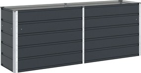 vidaXL Γλάστρα Ανθρακί 195 x 50 x 75 εκ Επικαλυμμένος Χάλυβας
