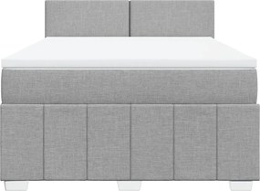 vidaXL Κρεβάτι Boxspring με Στρώμα Αν. Πράσινο 160x200εκ Υφασμάτινο