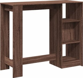 vidaXL Τραπέζι Κονσόλα με Ράφι Καφέ Δρυς 124x46x103,5εκ. Επεξεργ. Ξύλο