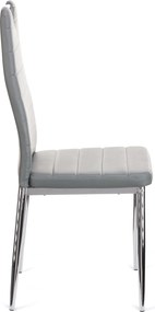 Καρέκλα Tonia PU γκρι-πόδι χρωμίου 52x43x96