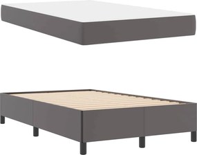 vidaXL Σκελετός Κρεβατιού με στρώμα Γκρι 120 x 200 cm ύφασμα