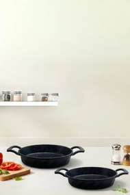 Stewehome Σετ 2 τεμαχίων από χυτοσίδηρο τηγάνι Μαύρο