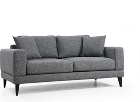 Διθέσιος Καναπές Σκούρο Γκρι SASORE 180x90x85