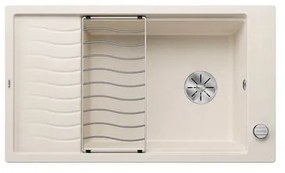 Blanco Elon XL 8 S Soft White SILGRANIT™ PuraDur™ Γρανιτένιος Νεροχύτης Ένθετος με 1 Γούρνα και Πλέγμα Αποστράγγισης 86x50cm