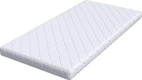 vidaXL Στρώμα Λευκό 120 x 200 cm Ζακάρ ύφασμα