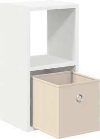 vidaXL Κομοδίνο 2 τμχ. Λευκό 25,5 x 22 x 49,5 εκ Επεξεργασμένο Ξύλο