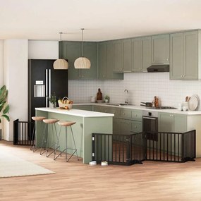 Διαχωριστικό Σκύλων/Πόρτα Πτυσσόμενο 10 Πάνελ 800εκ Ξύλο Λεύκας