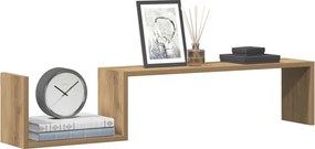 vidaXL Ραφιέρες Τοίχου 2 τεμ. Αρτισιανή Δρυς 100x15x20εκ. Επεξεργ Ξύλο