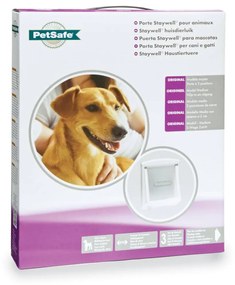 PetSafe Πόρτα Κατοικίδιου 2 Κατευθύνσεων 740 Μεσαία Λευκή 26,7x22,8 εκ