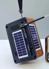 Επαναφορτιζόμενο ραδιόφωνο Retro με ηλιακό πάνελ - RX-836S-S - 370083 - Gold