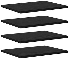 vidaXL Ράφι Βιβλίων 4 pcs Μαύρο 40 x 30 x 1.5 cm Επεξεργασμένο ξύλο