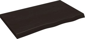 vidaXL Ράφι Τοίχου Σκούρο Καφέ 100x60x(2-6) εκ. Επεξ. Μασίφ Ξύλο Δρυός