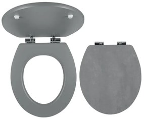 FERRO WC SEATS SOFTSTONE2 Κάλυμμα λεκάνης MDF Π37.2cm Γκρι
