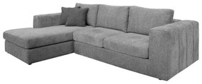 Γωνιακός Καναπές Mondiva Fylliana Αριστερή γωνία Γκρί χρώμα 280x180x83εκ 280x180x83 εκ.