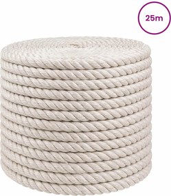 vidaXL Σχοινί Από Τζute 12 mm Λευκό 100% Τζούτα Tossa
