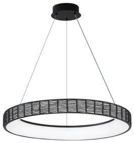Κρεμαστό Φωτιστικό Οροφής LED 76W Μαύρο 3000Κ-6000Κ Dimmable Forte-63P-BK Sunlight FORTE-63P-BK Μαύρο