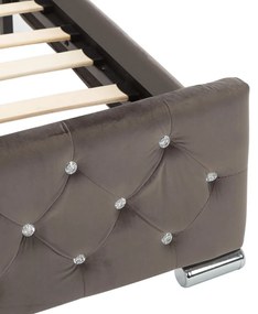 vidaXL Πλαίσιο Κρεβατιού Γκρι 140 x 200 εκ. Βελούδινο