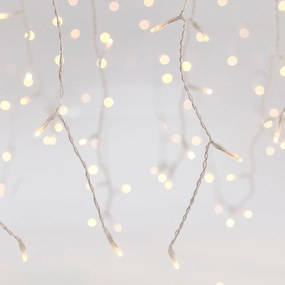 Χριστουγεννιάτικα Λαμπάκια 360 Led Κουρτίνα 5μ Θερμό Λευκό Σταθερά Επεκτεινόμενο Eurolamp 600-11371