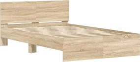 vidaXL Πλαίσιο Κρεβατιού με Κεφαλάρι Sonoma δρυς 120x200 εκ.