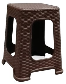 Σκαμπό ArteLibre Καφέ Rattan 35x35x46cm-14720022