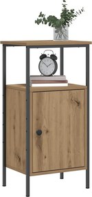 vidaXL Κομοδίνο τεχνίτης Δρυς 41x31x80 εκ. από Επεξεργασμένο Ξύλο