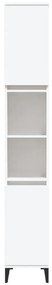 Ντουλάπι Μπάνιου Λευκό 30 x 30 x 190 εκ. από Επεξεργασμένο Ξύλο - Λευκό