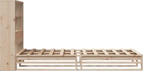 vidaXL Κρεβάτι Βιβλιοθήκη Χωρίς Στρώμα 90x200 εκ Μασίφ Ξύλο