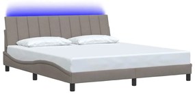 vidaXL Σκελετός Κρεβατιού Χωρίς Στρώμα Taupe 180x200 εκ. Υφασμάτινο