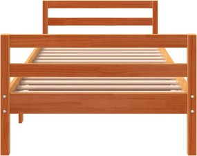 vidaXL Σκελετός Κρεβ. Χωρίς Στρώμα Καφέ Κεριού 90x200 εκ Μασίφ Πεύκο
