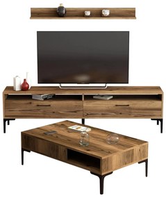 LIVING ROOM COMPOSITION  2PCS MELAMINE IN WALNUT