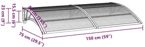 ΣΤΕΓΑΣΤΡΟ ΠΟΡΤΑΣ ΜΑΥΡΟ &amp; ΔΙΑΦΑΝΕΣ 150 X 80 ΕΚ ΑΠΟ ΠΟΛΥΚΑΡΒΟΝΙΚΟ 153576