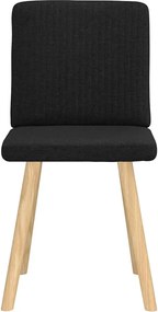 vidaXL Καρέκλες Τραπεζαρίας 2 τεμ. Μαύρες Υφασμάτινες