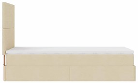 ΟΘΩΜΑΝΙΚΟ ΚΡΕΒΑΤΙ ΜΕ ΣΤΡΩΜΑ CREAM 90X200CM ΥΦΑΣΜΑ 3313048