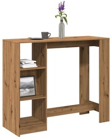 vidaXL Τραπέζι Κονσόλα με Ράφι Καφέ Δρυς 124x46x103,5εκ. Επεξεργ. Ξύλο