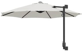 vidaXL Ομπρέλα Κήπου Μπεζ και Μαύρο 248 x 248 x 148 εκ