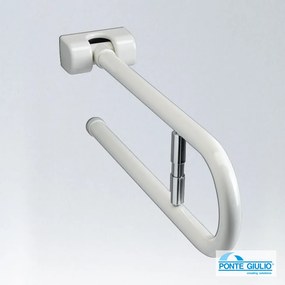 Μπάρα Τοίχου Ανακλινόμενη με Χαρτοθήκη 80εκ. Paint ΑΜΕΑ White 4BA-JCS-02