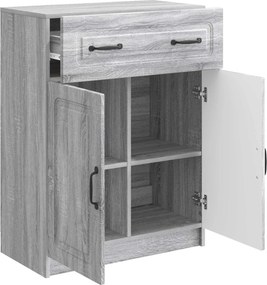 vidaXL Πλαϊνό γραφείο με συρτάρι Γκρι Sonoma 66 x 34,5 x 87 εκ.