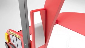 Κρεβάτι παιδικό Tractor-Kokkino