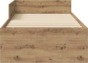 vidaXL Κρεβάτι με Κεφαλάρι Artisan Δρυς 80 x 200 cm Επεξεργασμένο Ξύλο