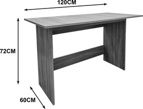 Γραφείο εργασίας Taule pakoworld ανθρακί 120x60x74εκ
