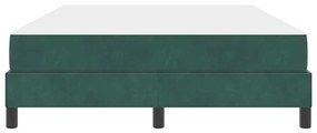 vidaXL Κρεβάτι box spring με στρώμα Σκούρο Πράσινο 140 x 200 cm