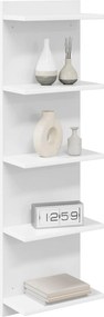 vidaXL Ράφι Τοίχου 2 pcs Λευκό 30 x 15 x 100 εκ Επεξεργασμένο Ξύλο