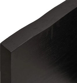 vidaXL Επιφάνεια Τραπεζιού Σκούρο Καφέ 60x50x(2-4)εκ Επεξ. Μασίφ Δρυς