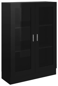 vidaXL Βιτρίνα Γυαλιστερό Μαύρο 82,5 x 30,5 x 115 εκ. Μοριοσανίδα