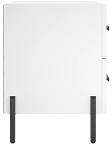 vidaXL Κομοδίνο Λευκό 40 x 35 x 47,5 εκ. από Επεξεργασμένο Ξύλο