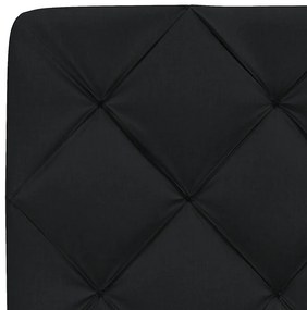 Σκελετός Κρεβατιού με LED Χωρίς Στρώμα Μαύρο 90x190 εκ. - Μαύρο