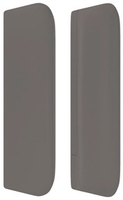 vidaXL Κεφαλάρι με Πτερύγια Γκρι 147x16x78/88 εκ. Συνθετικό Δέρμα