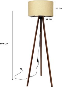 Φωτιστικό Δαπέδου Μπεζ AYD 21x38x140